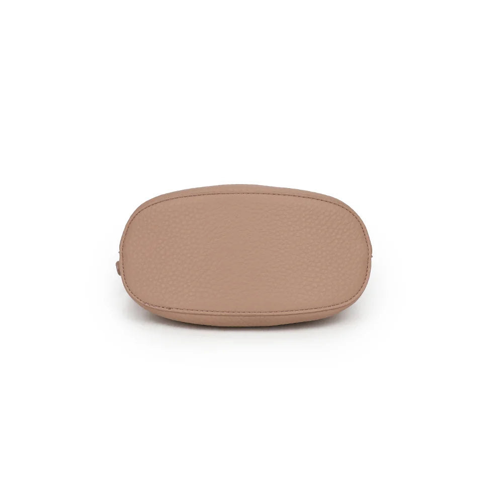 Dessous du Mélaris rose foncé : base arrondie en simili cuir grainé, dans la continuité de la silhouette – réf. A-9182
