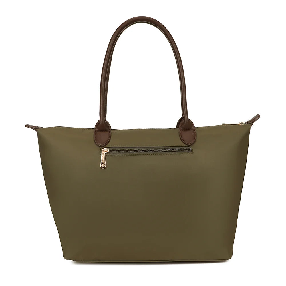 Dos du Le Meralis vert foncé avec sa poche extérieure zippée pour garder l’essentiel à portée de main – réf. Z-06-1