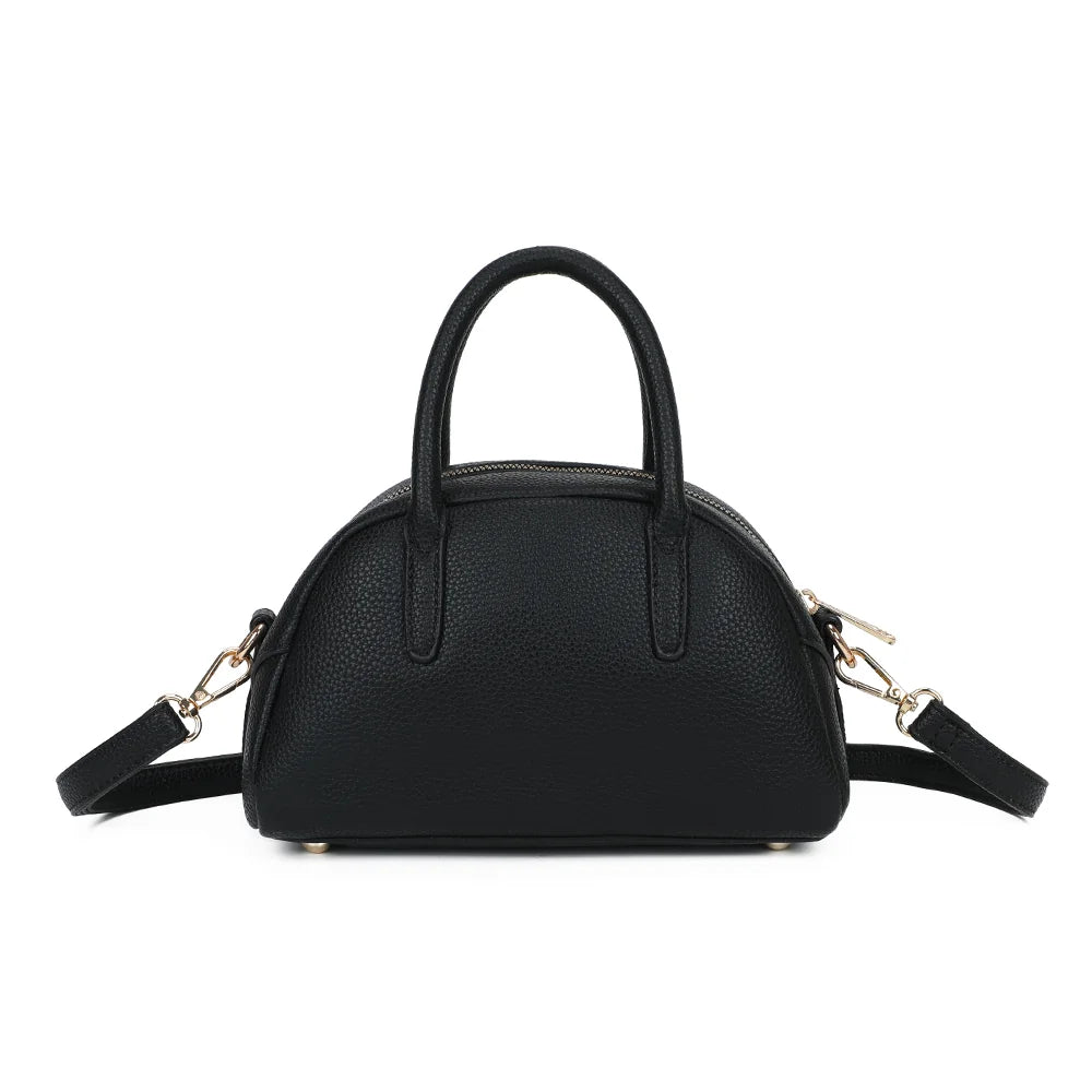 Dos du Mistral noir, lignes épurées et deux anses rondes assorties à la couleur du sac – réf. R-2070