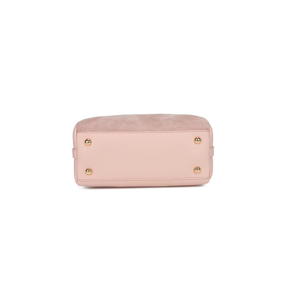 Dessous du Mistral rose, posé sur des pieds métalliques dorés qui protègent la base – réf. R-2070