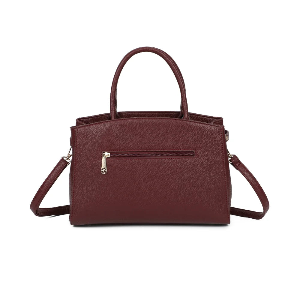 Dos du Monceau bordeaux avec sa poche extérieure zippée, pratique pour les petits essentiels – réf. KJ-62097