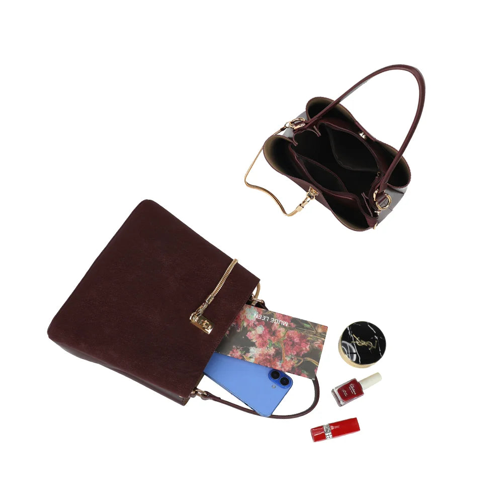 Intérieur du Noctis bordeaux : compartiment central zippé pour ranger les essentiels – réf. G-7504-2