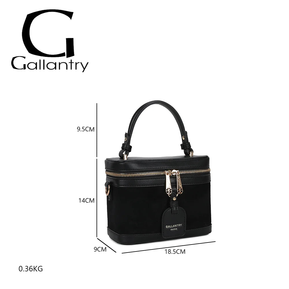 Dimensions du Nohé noir : 18,5 × 9 × 14 cm, poignée de 9,5 cm et poids de 0,36 kg – réf. A-9187