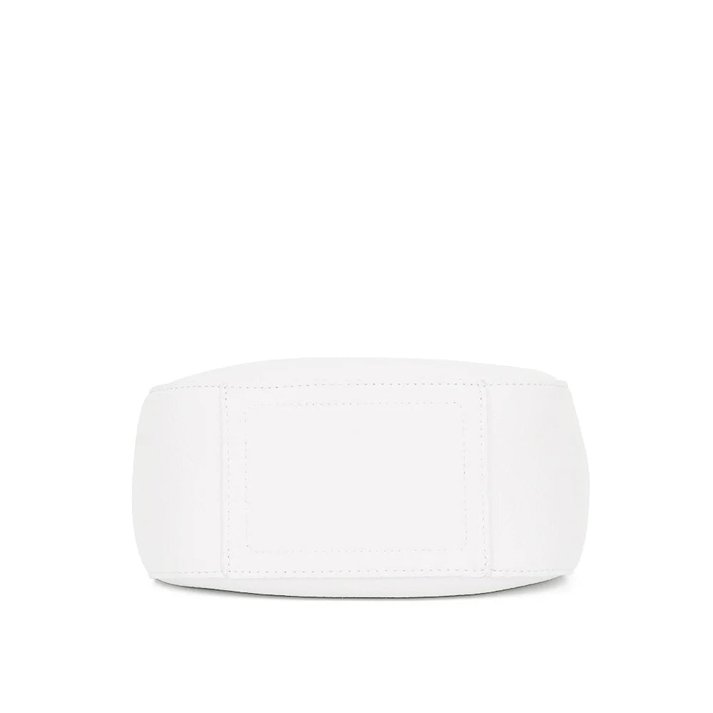 Dessous du Le Nolan blanc, base arrondie en simili cuir grainé aux coutures nettes – réf. KJ-62098
