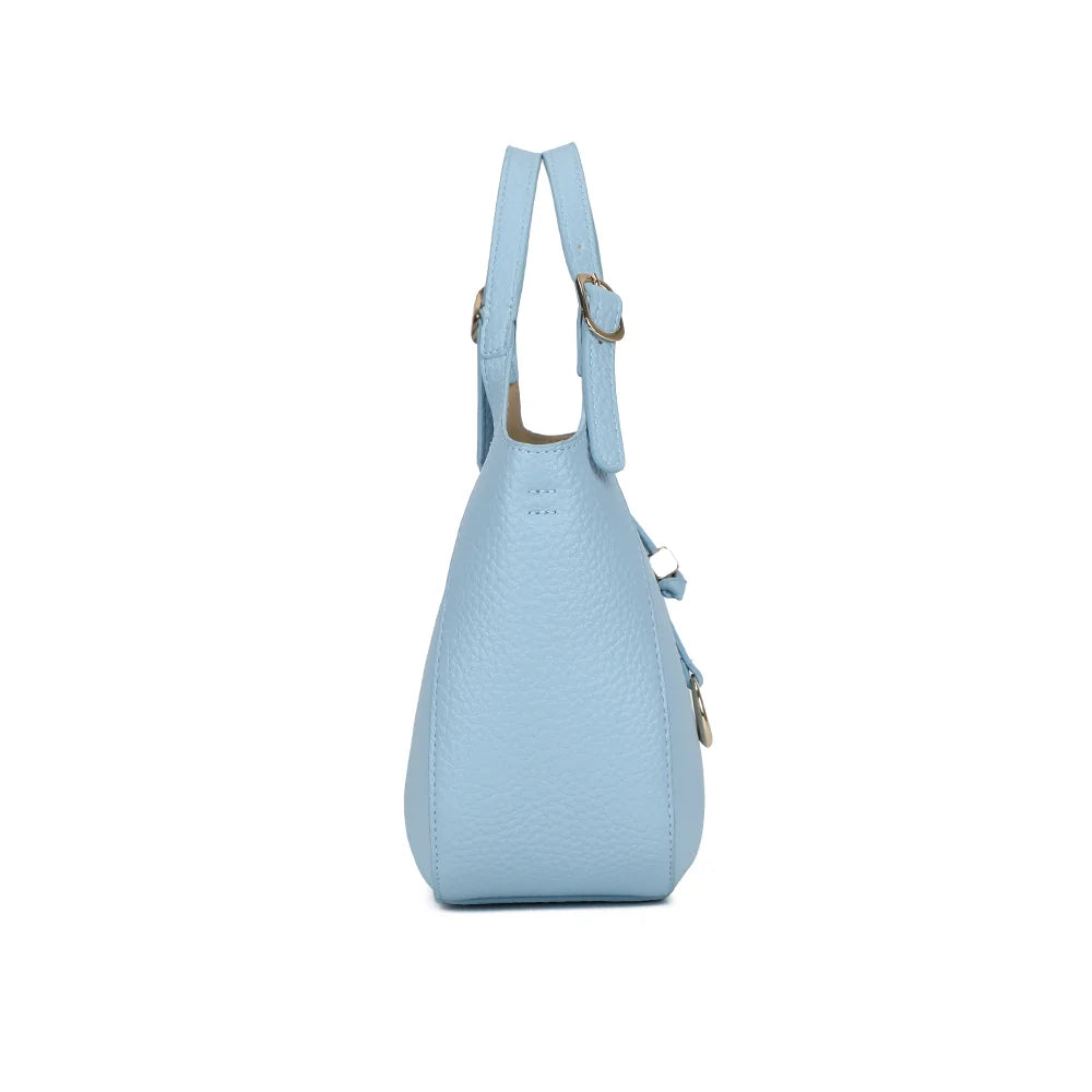 Profil du Le Nolan bleu clair : forme arrondie compacte de 10 cm de profondeur – réf. KJ-62098