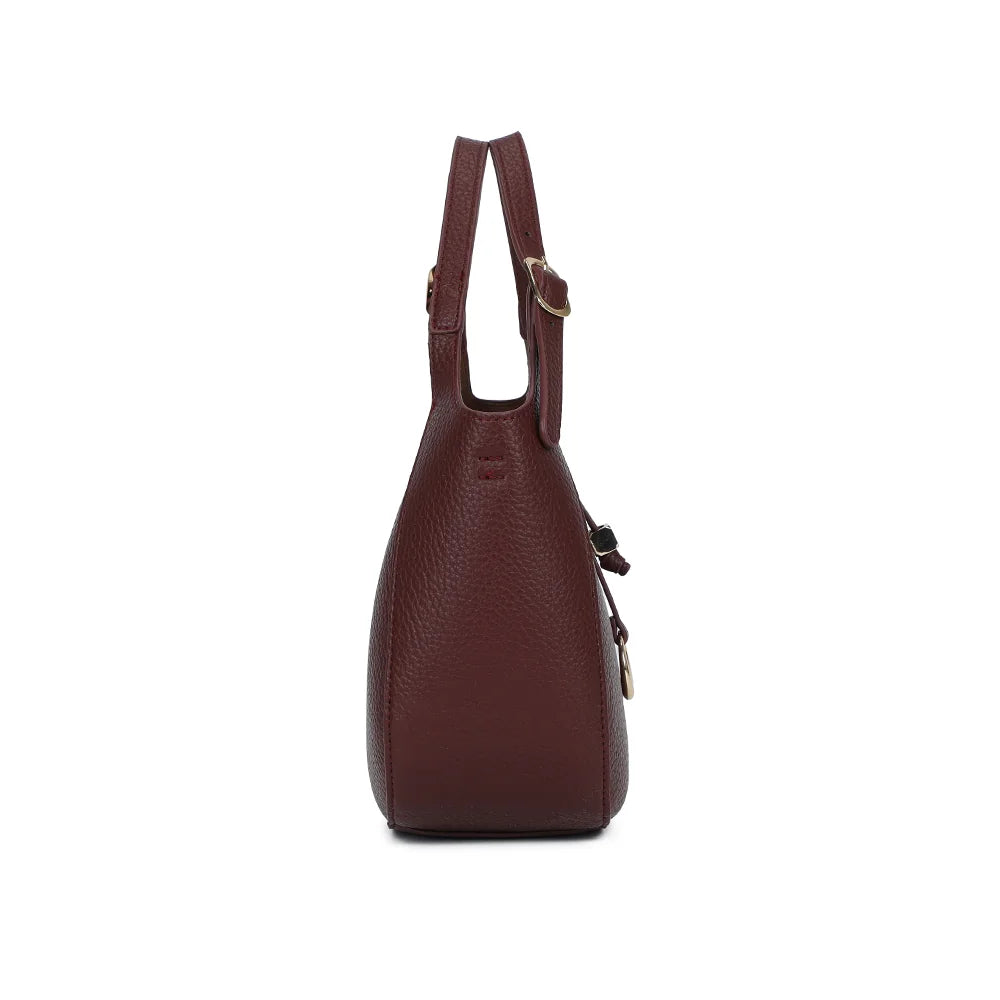 Profil du Le Nolan bordeaux : forme arrondie compacte de 10 cm de profondeur – réf. KJ-62098