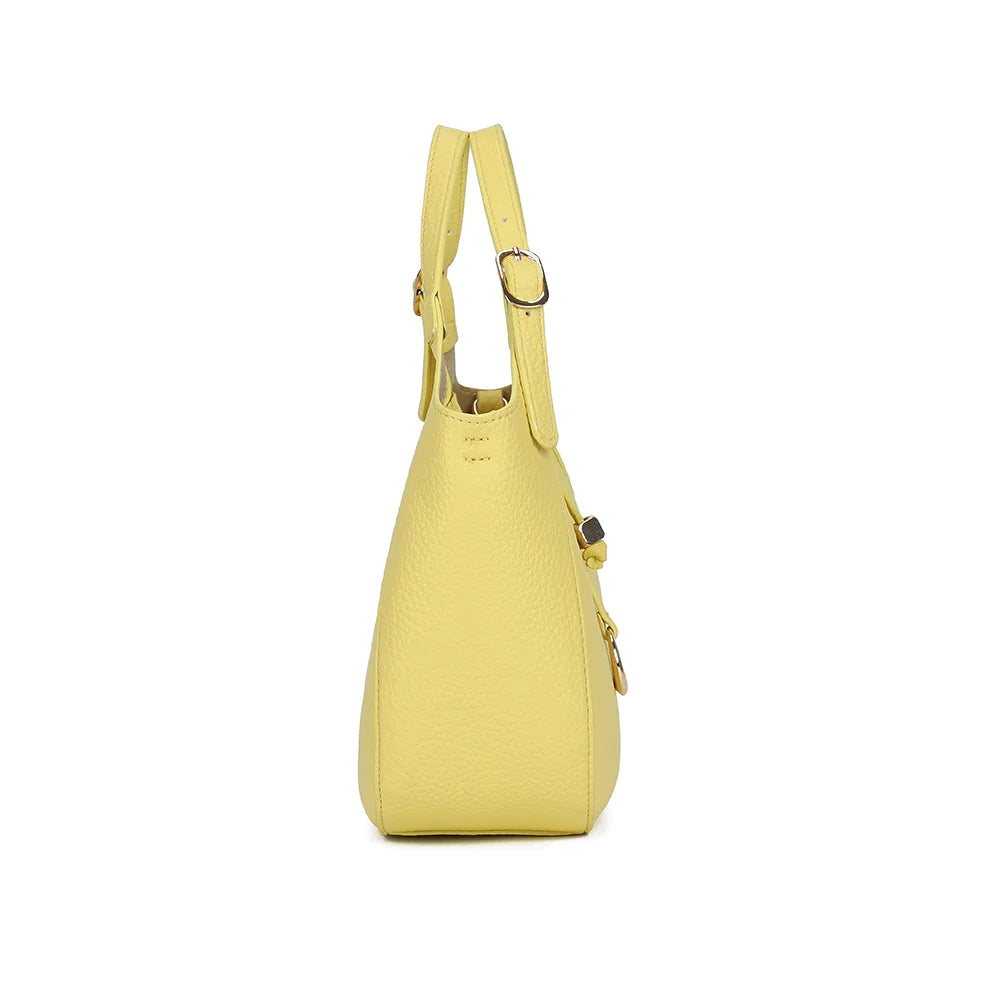 Profil du Le Nolan jaune : forme arrondie compacte de 10 cm de profondeur – réf. KJ-62098