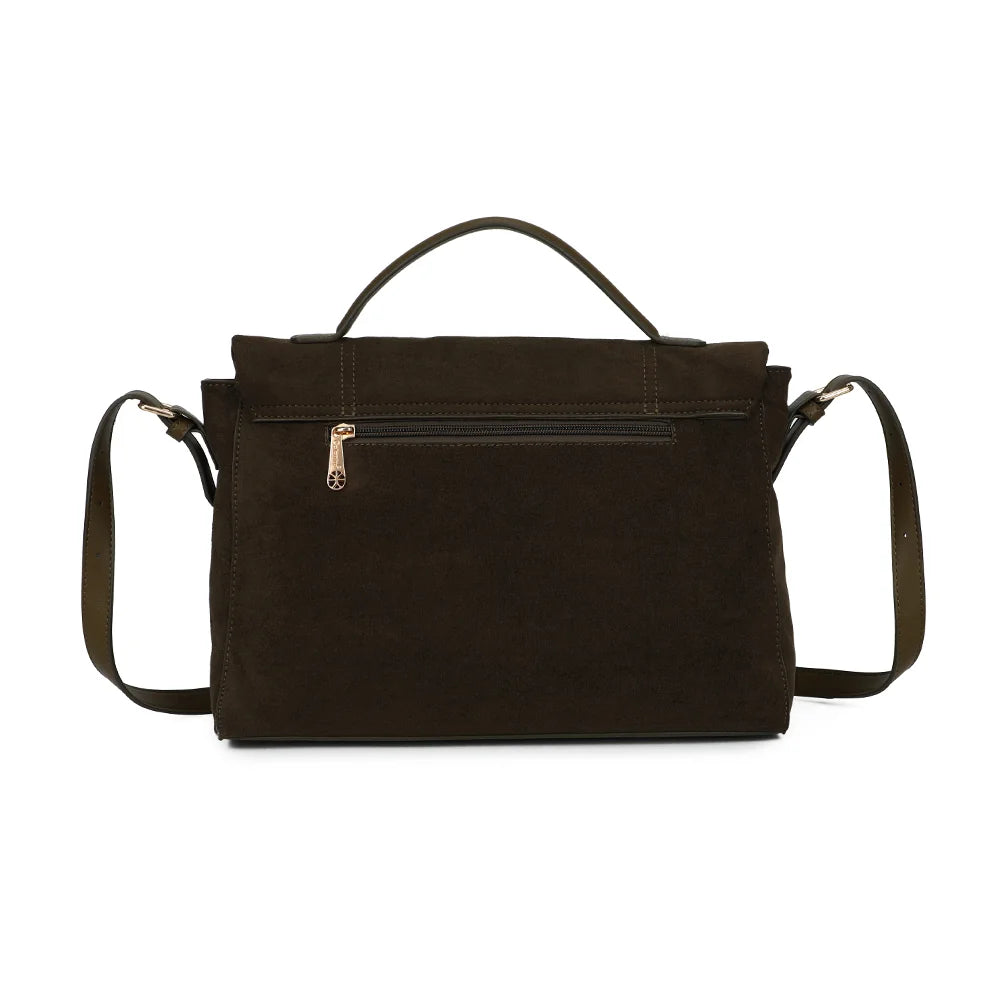 Dos du Paloma vert foncé avec sa poche zippée pour garder l’essentiel à portée de main – réf. M-9462