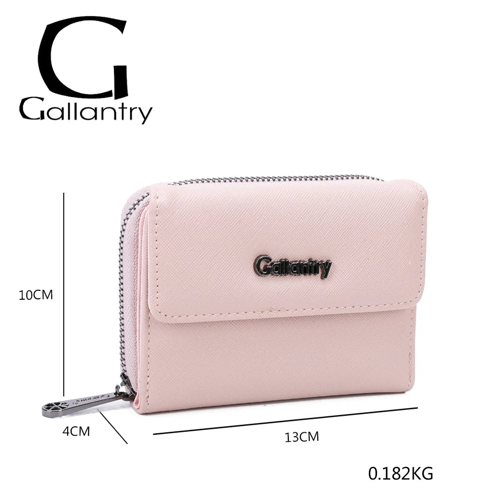 Dimensions du portefeuille Le petit Complice rose : 13 × 4 × 10 cm, environ 0,18 kg – réf. L-29-1