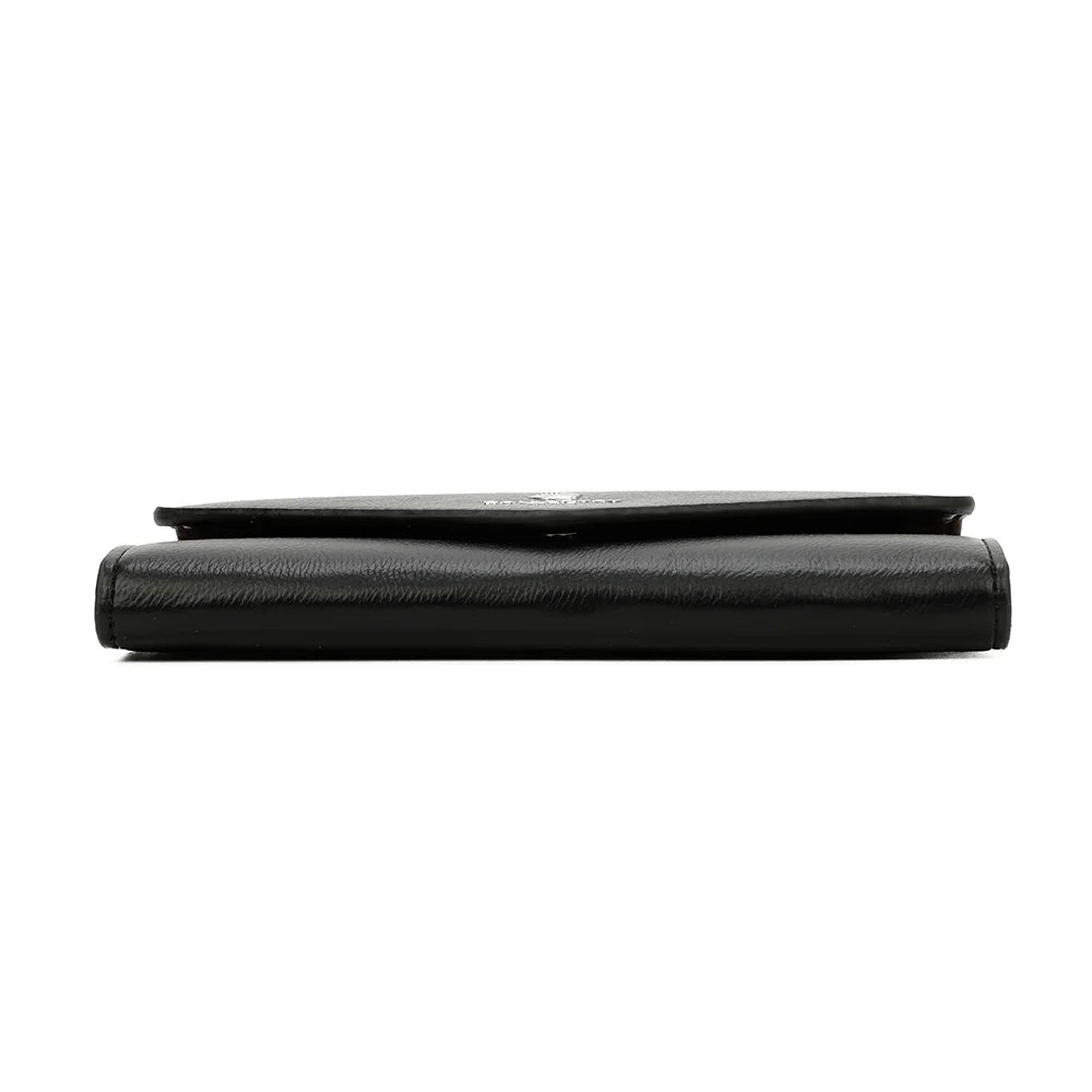 Dessous du portefeuille Le Petit Fidèle noir, simili cuir grainé et finitions soignées – réf. YM-72012