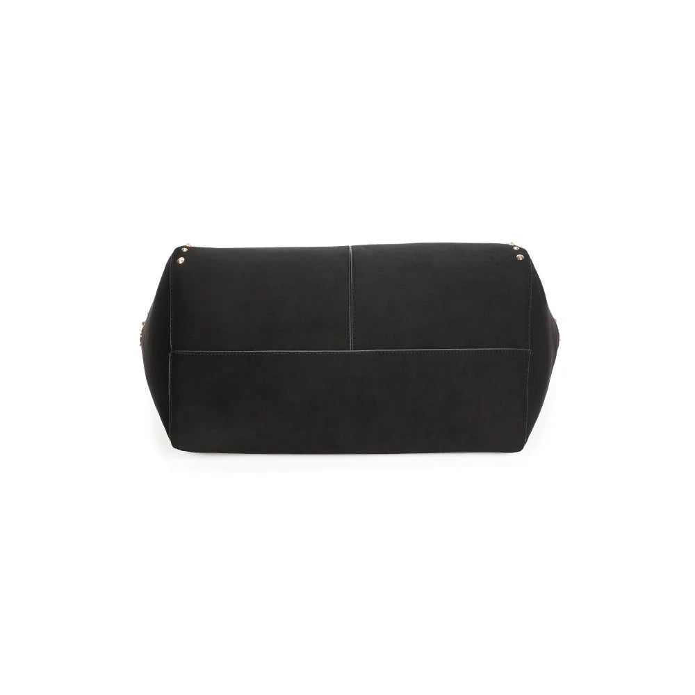 Dessous du cabas Le Rivana noir, une base large et stable pour le quotidien – réf. M-9457-AIR