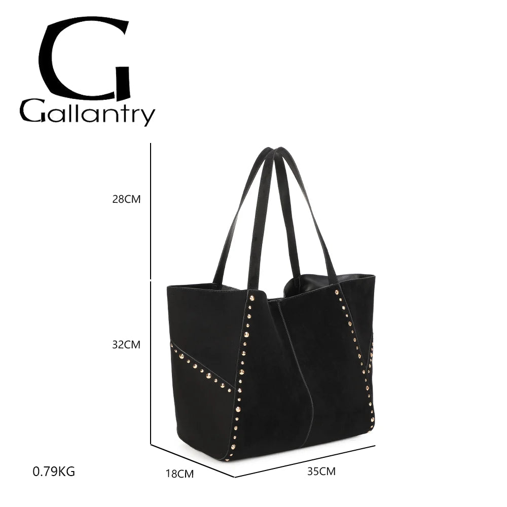 Dimensions du Le Rivana noir : 35 × 18 × 32 cm, anses de 28 cm, 0,79 kg – réf. M-9457-AIR