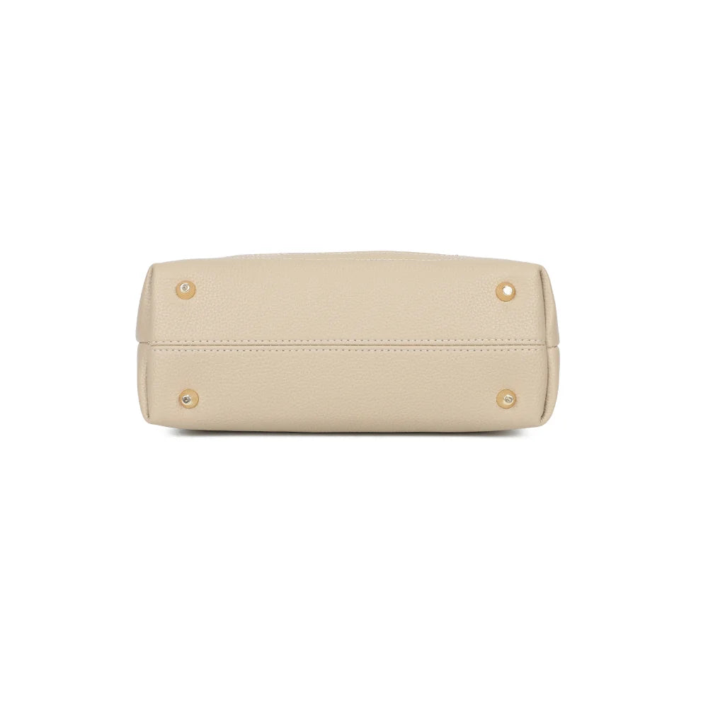 Dessous du Le Santal taupe, fond structuré posé sur des pieds métalliques dorés – réf. KJ-62089-1