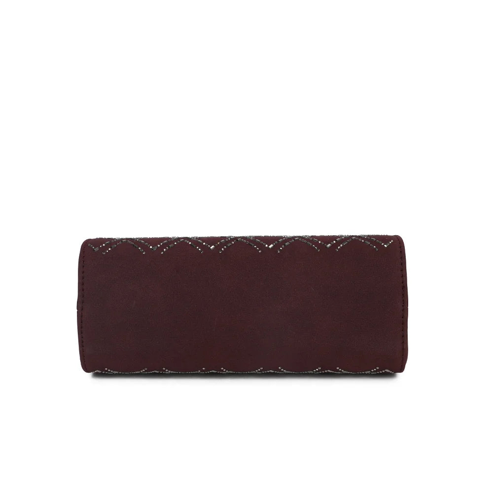 Dessous du sac Le Sélène bordeaux, base nette qui prolonge sa silhouette structurée – réf. C-0169-9