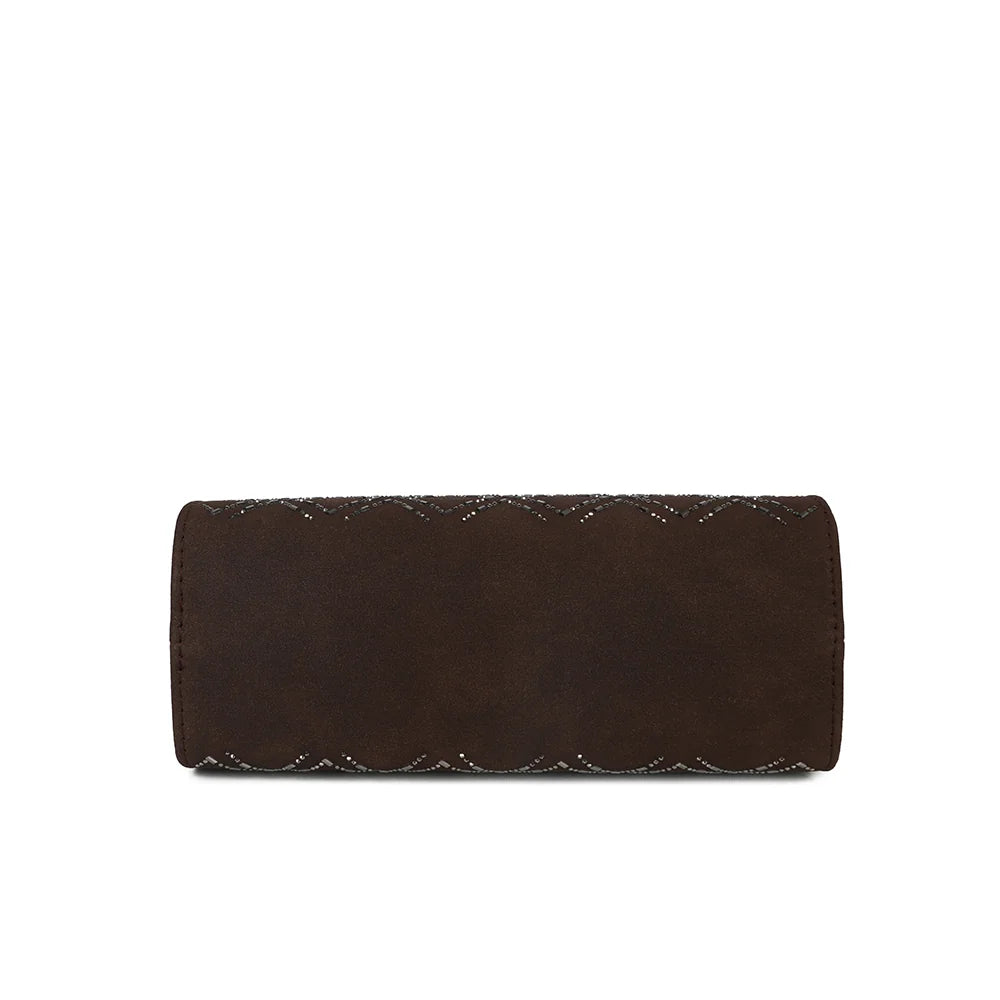 Dessous du sac Le Sélène café, base nette qui prolonge sa silhouette structurée – réf. C-0169-9