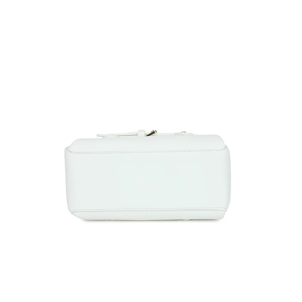Dessous du Le Soft Glam blanc, forme compacte et structurée de 22 × 10 cm – réf. R-2064-1