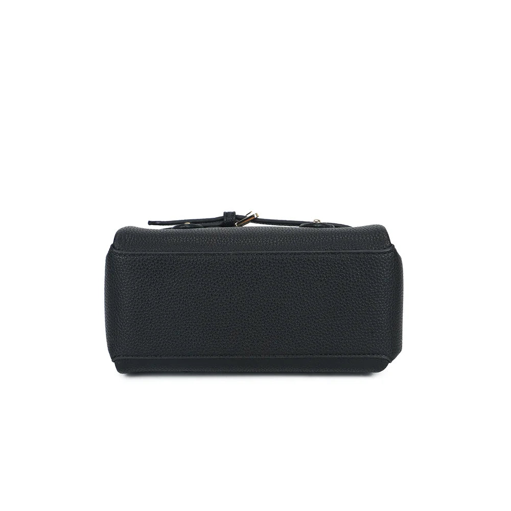 Dessous du Le Soft Glam noir, forme compacte et structurée de 22 × 10 cm – réf. R-2064-1