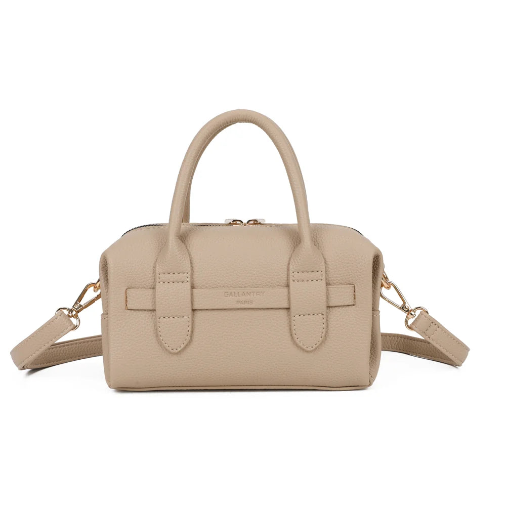 Dos du Le Soft Glam taupe, lignes arrondies et simili cuir grainé à l’aspect doux – réf. R-2064-1