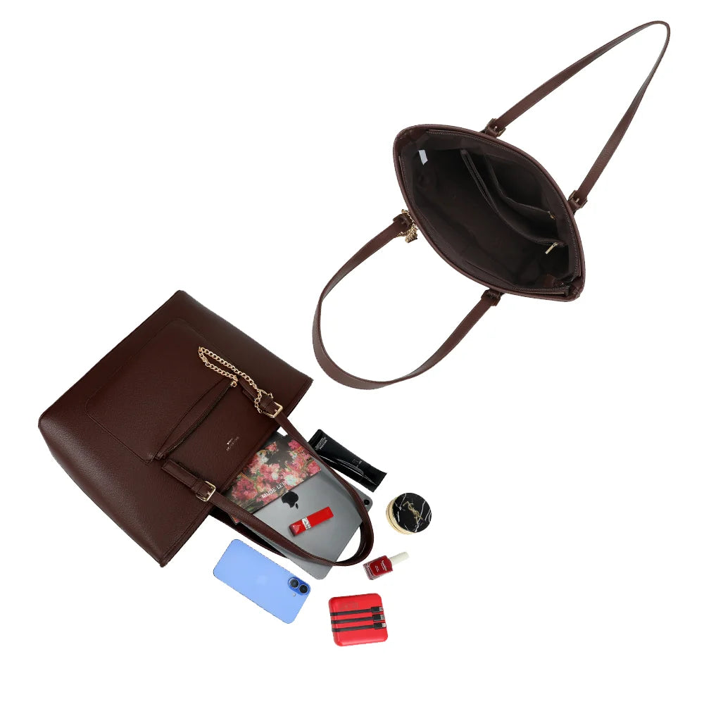 Intérieur du Le Solaro café : plusieurs poches dont une zippée pour organiser vos essentiels – réf. R-2080