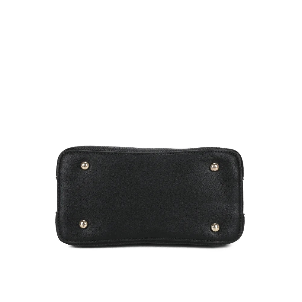 Fond plat du Le Solvane noir, pour un sac à main qui tient bien posé sur une table ou un bureau