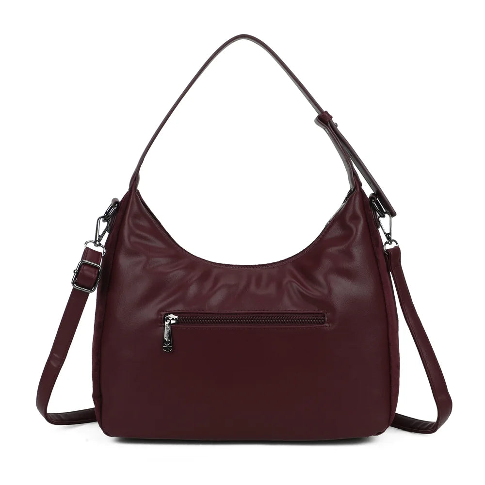 Dos du Songe bordeaux avec sa poche arrière zippée pour garder l’essentiel à portée de main – réf. Z-83095