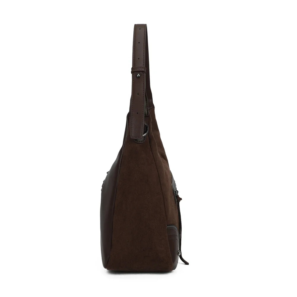 Profil du Songe café : 12 cm de profondeur et bandoulière amovible fixée par mousquetons – réf. Z-83095