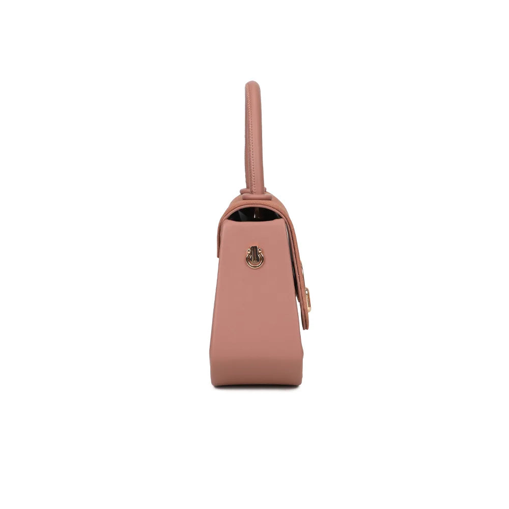 Profil du Le Tervane rose foncé : format compact de 7,5 cm de profondeur et attache dorée – réf. C-0185
