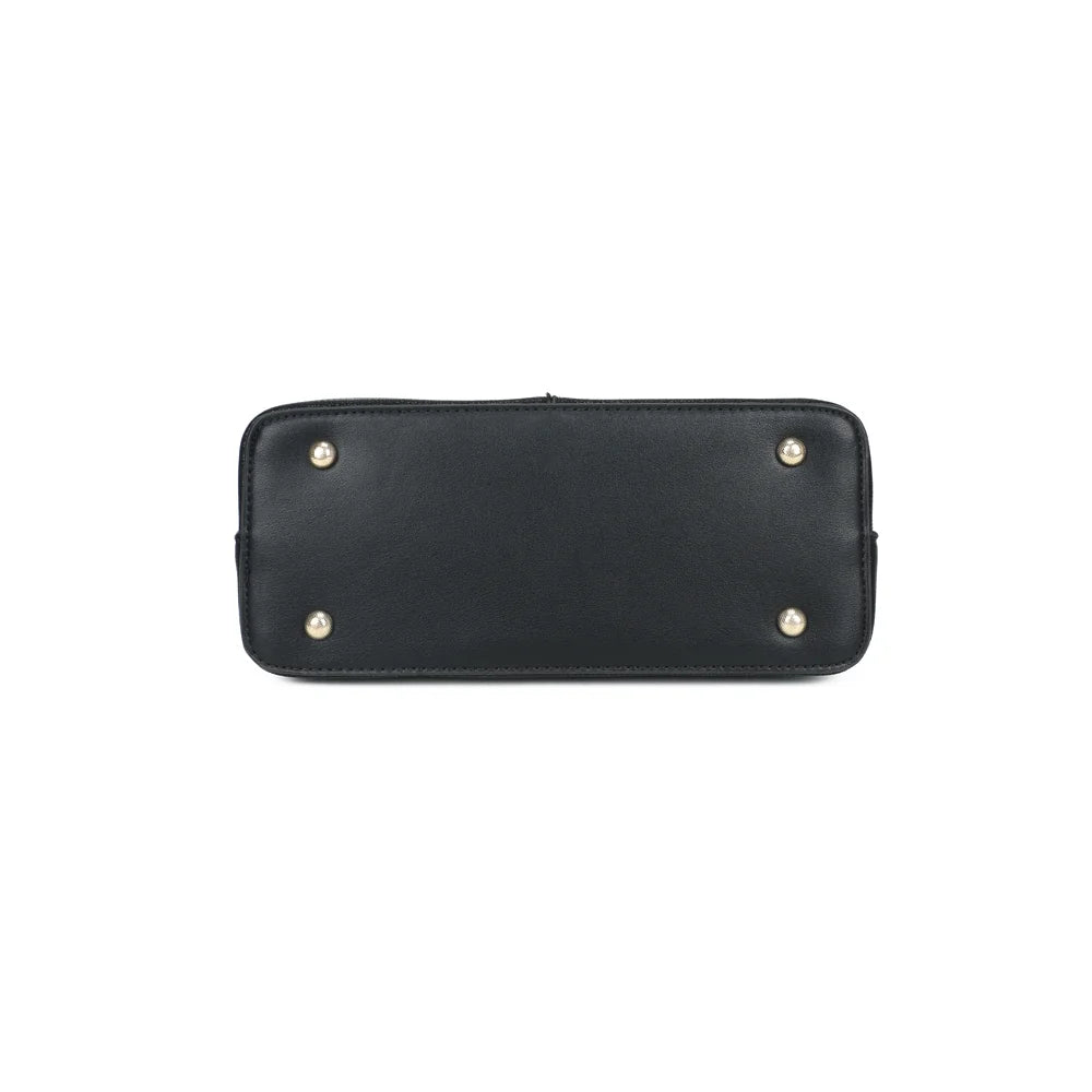 Dessous du sac Le Valmont noir, base plate qui lui permet de tenir droit – réf. A-9177
