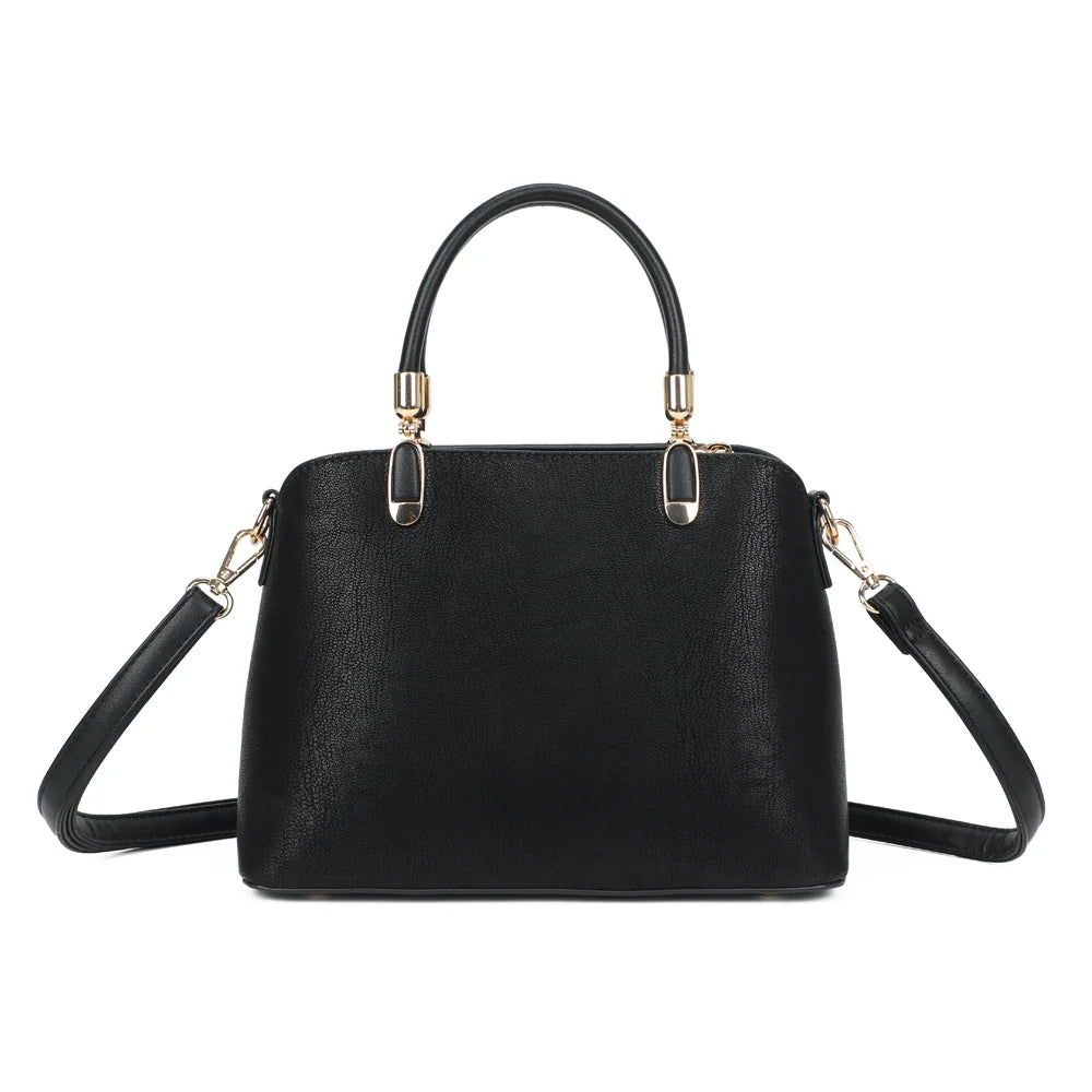 Dos du sac Le Valmont noir, même jeu de textures contrastées que la façade – réf. A-9177