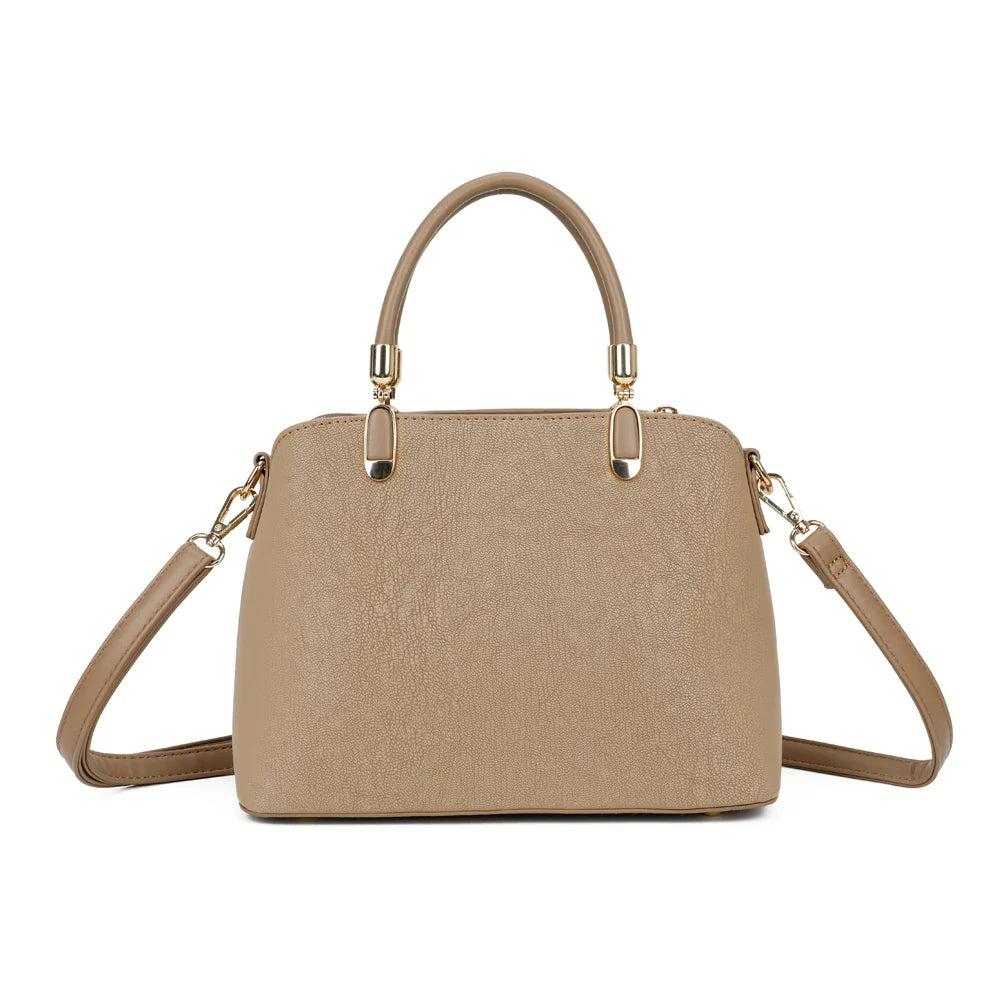 Dos du sac Le Valmont taupe foncé, même jeu de textures contrastées que la façade – réf. A-9177