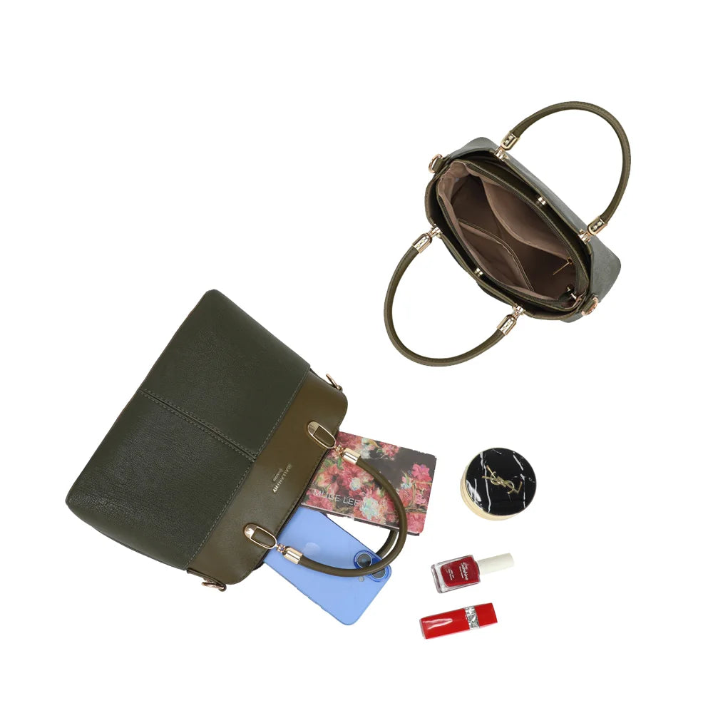 Intérieur du Le Valmont vert foncé : doublure synthétique et place pour téléphone et essentiels – réf. A-9177
