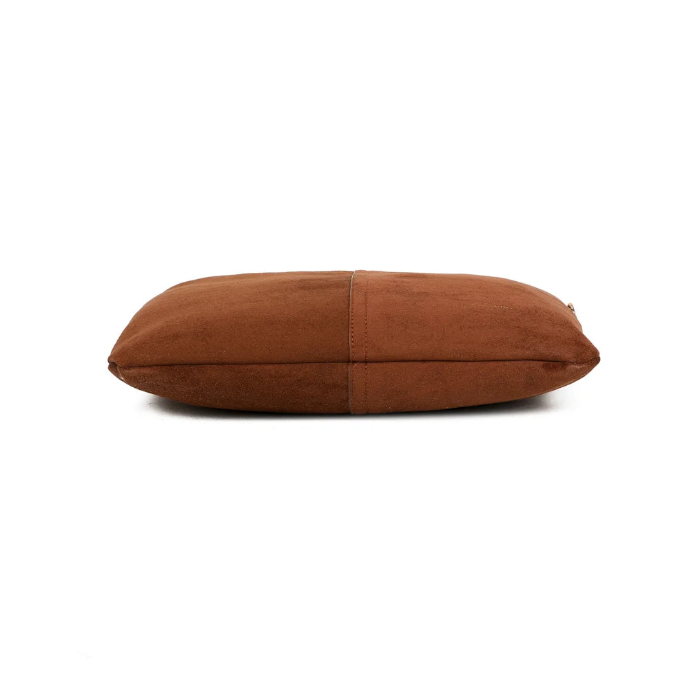 Dessous du Vertical Élancé marron, base fine en suédine synthétique – réf. R-2017