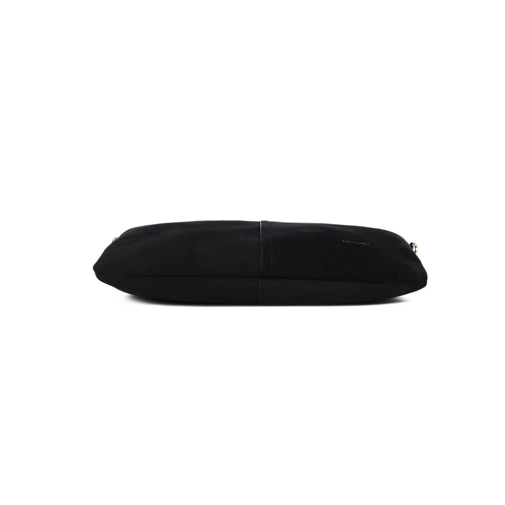 Dessous du Vertical Élancé noir, base fine en suédine synthétique – réf. R-2017