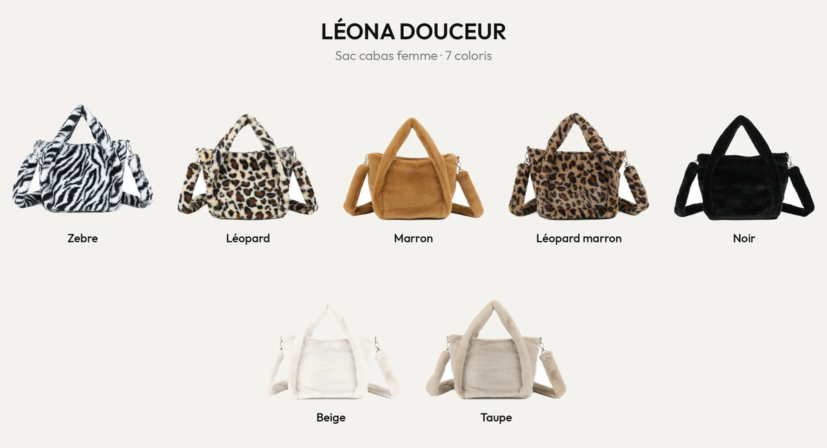 Sac cabas Léona Douceur en fourrure synthétique, disponible en 7 coloris – Gallantry Paris