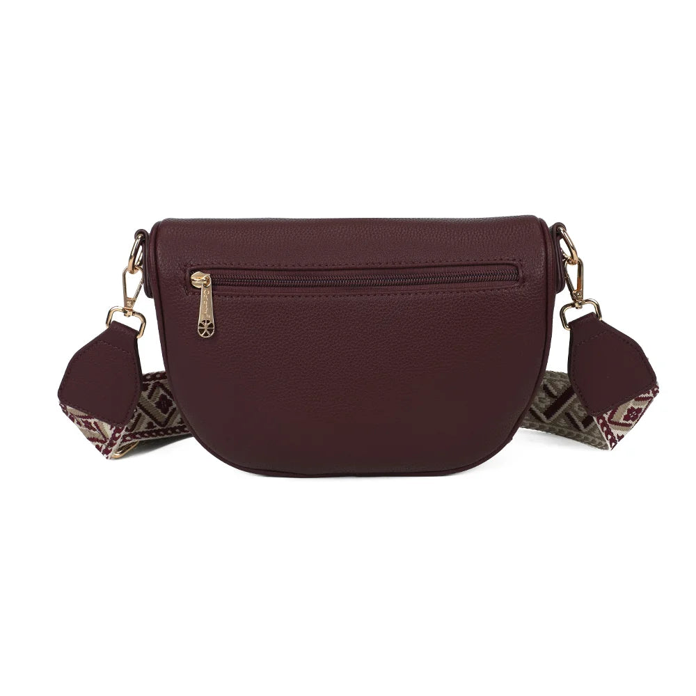 Dos du Léonie bordeaux avec sa poche zippée arrière pour garder l’essentiel à portée de main – réf. Z-83051-8