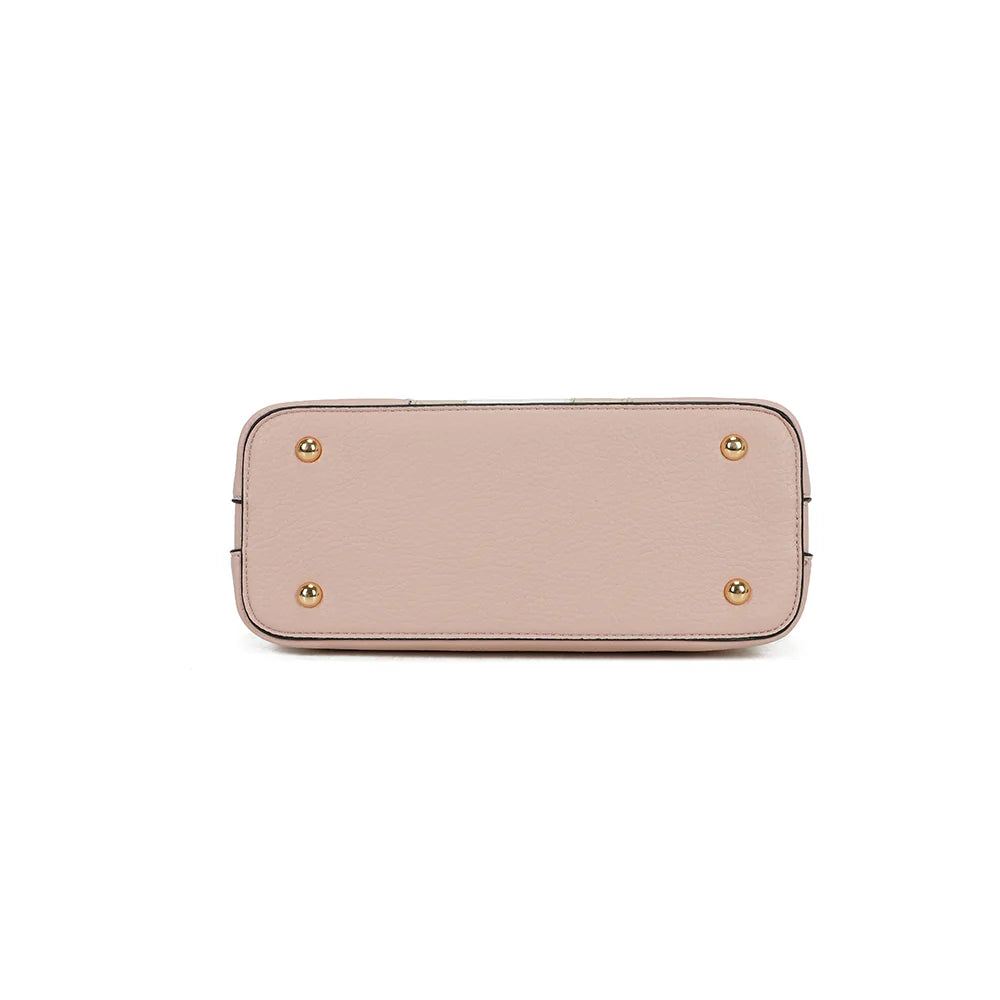 Dessous du Linéa rose : fond structuré muni de pieds métalliques qui le protègent des surfaces – réf. KJ-62051