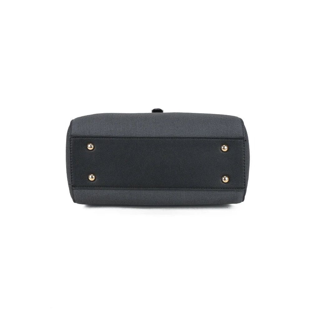 Dessous du Loria Signature noir, base structurée qui garde le sac bien droit – réf. A-9165