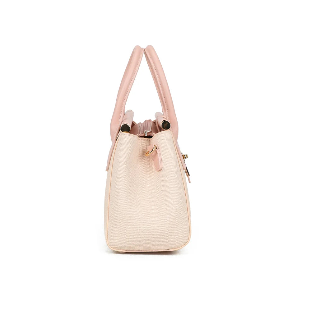 Profil du Loria Signature rose : soufflet et anneau doré pour la bandoulière amovible – réf. A-9165