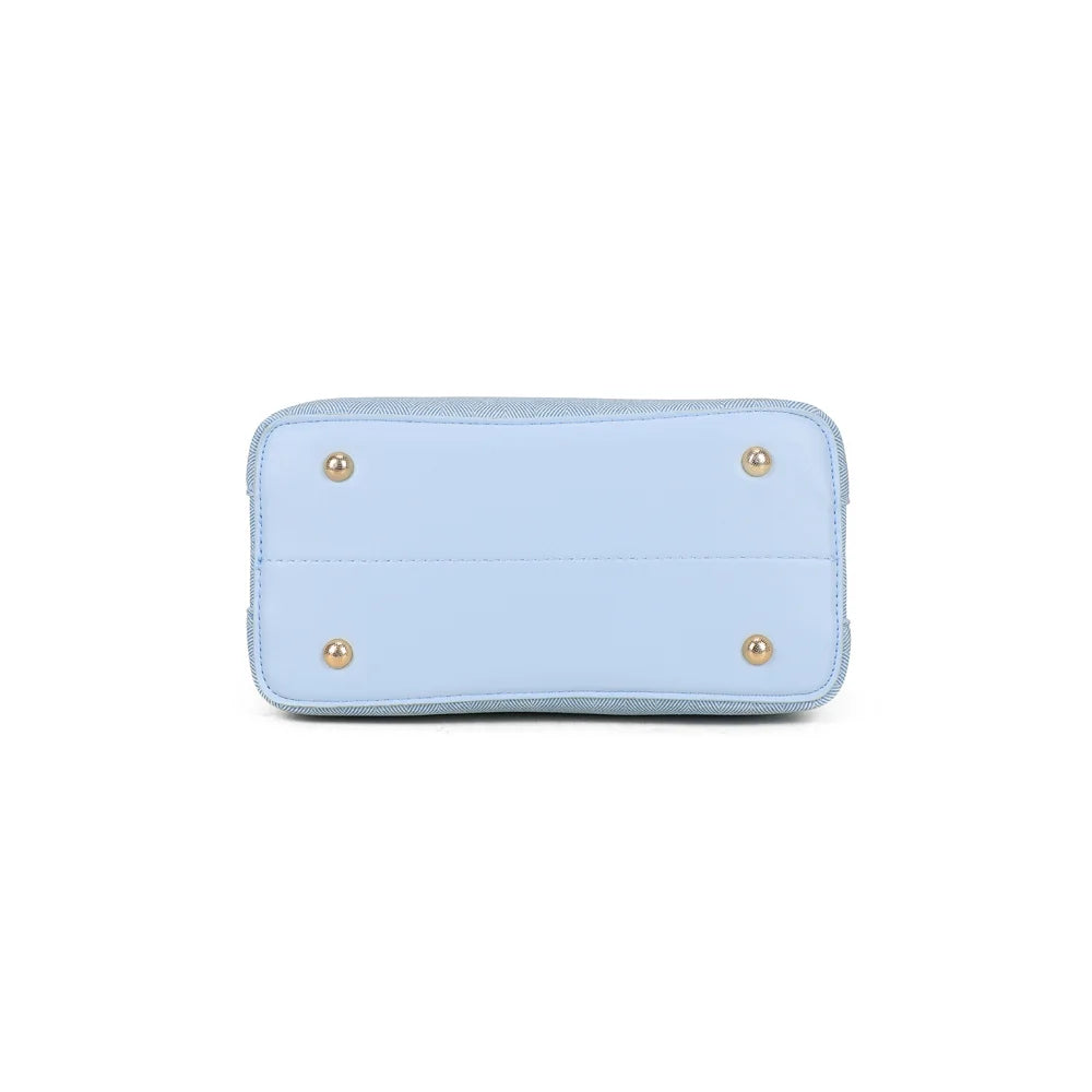 Dessous du sac Luma bleu clair muni de pieds de protection pour une meilleure tenue – réf. A-9146