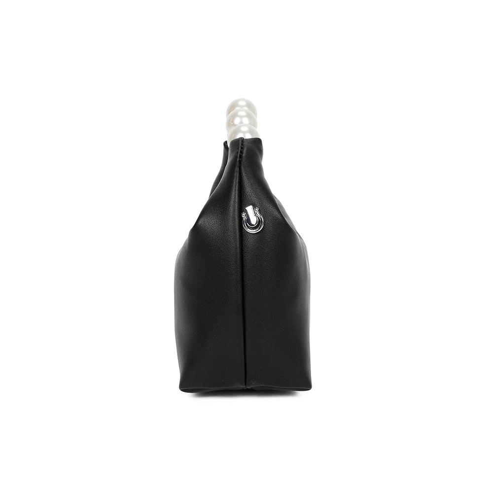 Profil du Lumière Perle noir : 10 cm de profondeur et mousqueton argenté pour accrocher la chaîne – réf. KJ-62044