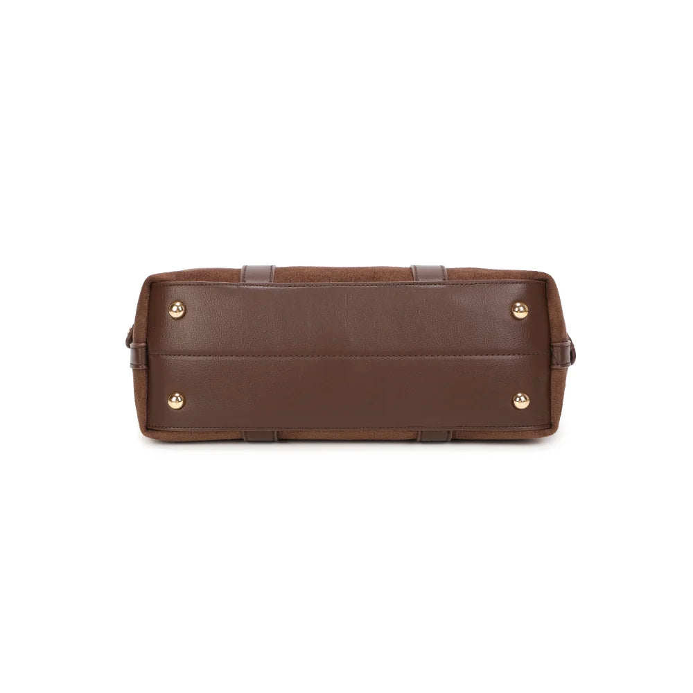 Dessous du sac Maëva café, base nette qui garde la silhouette bien structurée – réf. R-2019