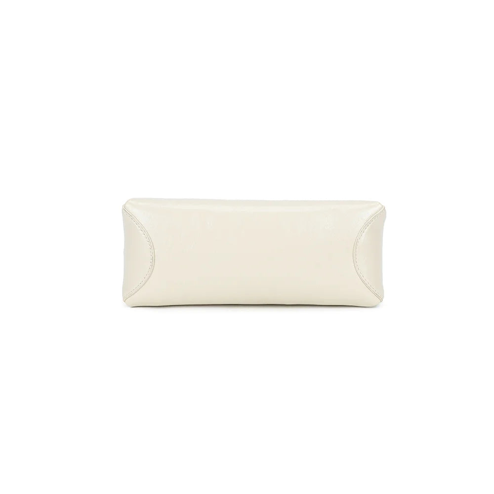 Dessous du sac Maïa beige, forme baril compacte de 24 × 10 × 10 cm – réf. KJ-62062
