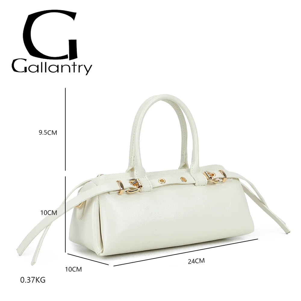 Dimensions du sac Maïa blanc : 24 × 10 × 10 cm, anses de 9,5 cm, poids 0,37 kg – réf. KJ-62062