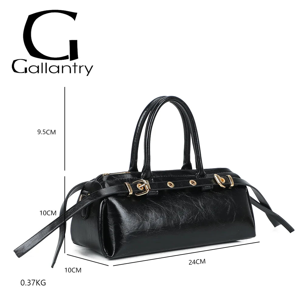 Dimensions du sac Maïa noir : 24 × 10 × 10 cm, anses de 9,5 cm, poids 0,37 kg – réf. KJ-62062