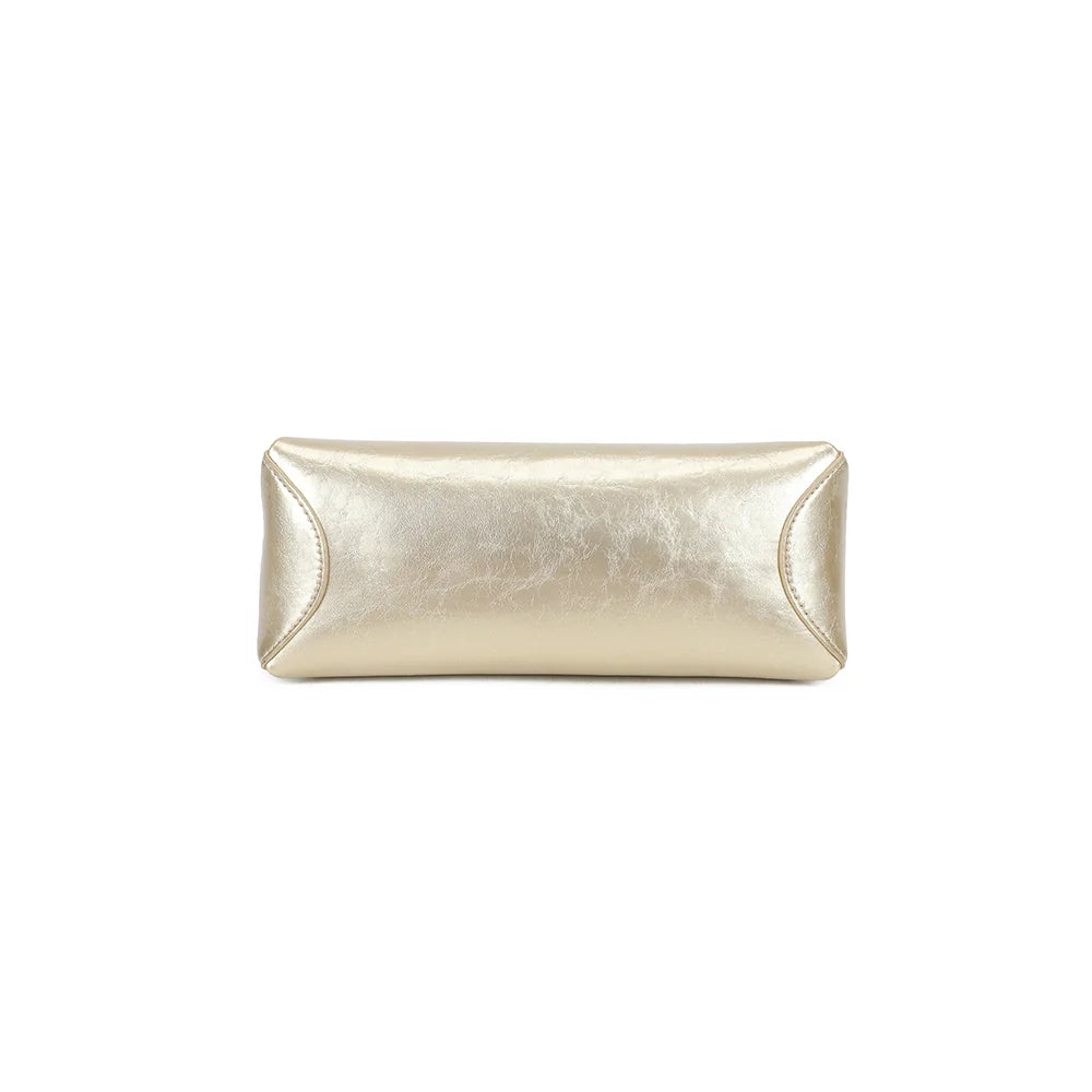 Dessous du sac Maïa or, forme baril compacte de 24 × 10 × 10 cm – réf. KJ-62062