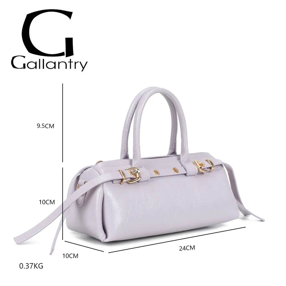 Dimensions du sac Maïa violet : 24 × 10 × 10 cm, anses de 9,5 cm, poids 0,37 kg – réf. KJ-62062