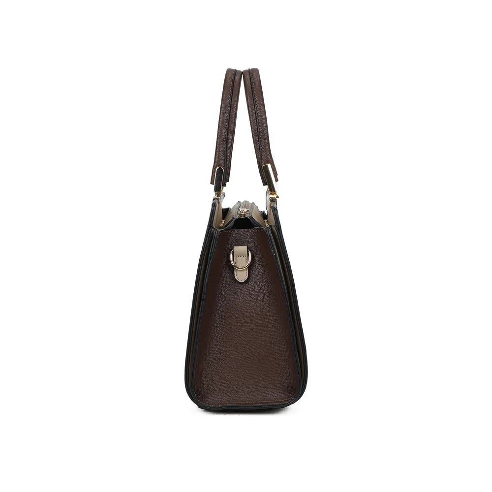 Profil du Margaux café : soufflet latéral contrasté et 11 cm de profondeur – réf. DQ-8698