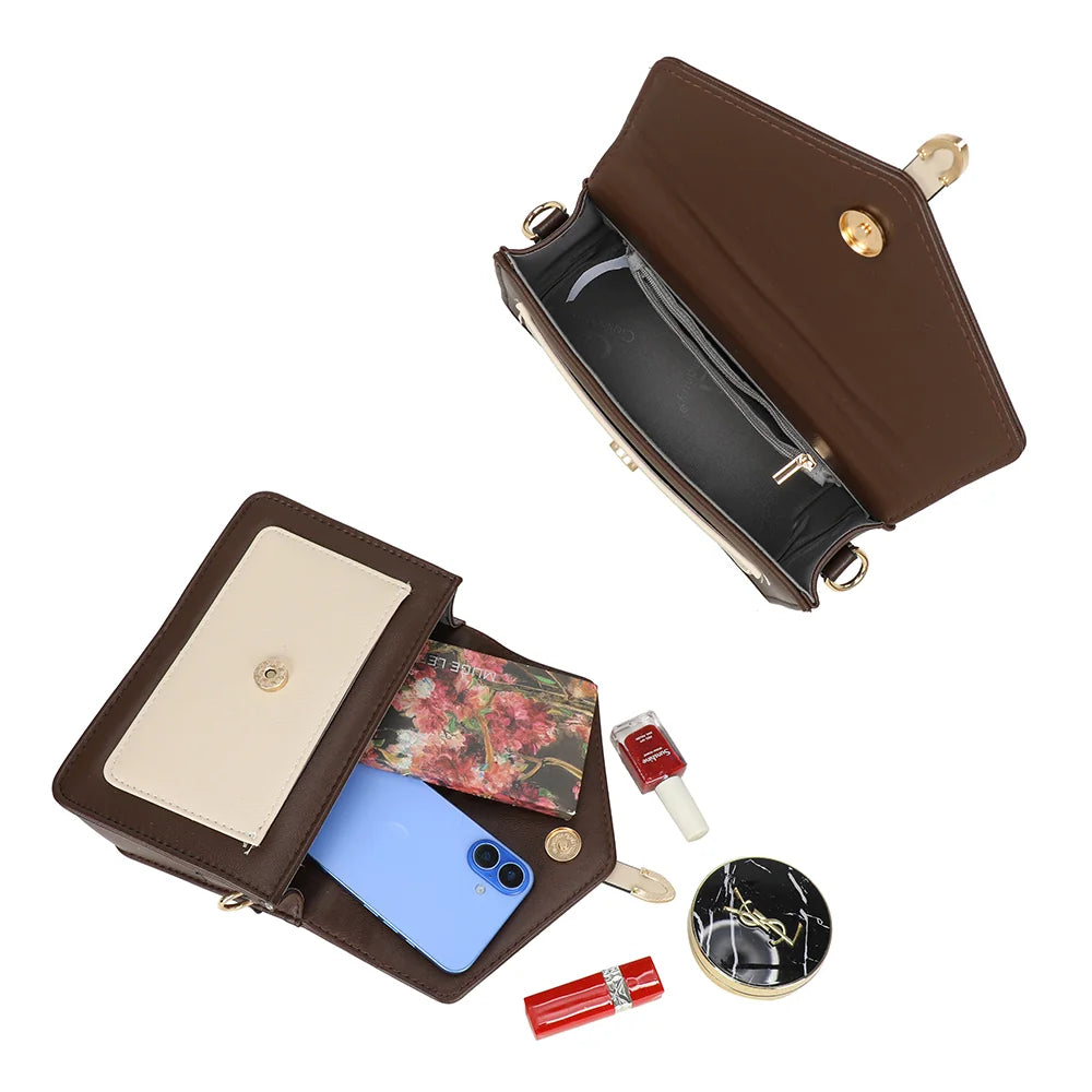 Intérieur du Marina café : compartiment principal et poche zippée pour ranger les petits objets – réf. C-0160-1