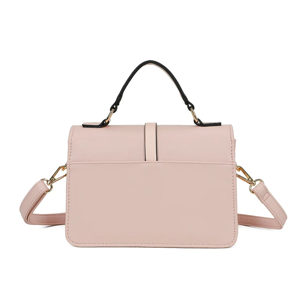 Dos du sac Marina rose, une ligne nette et une structure semi-rigide qui garde bien sa forme – réf. C-0160-1