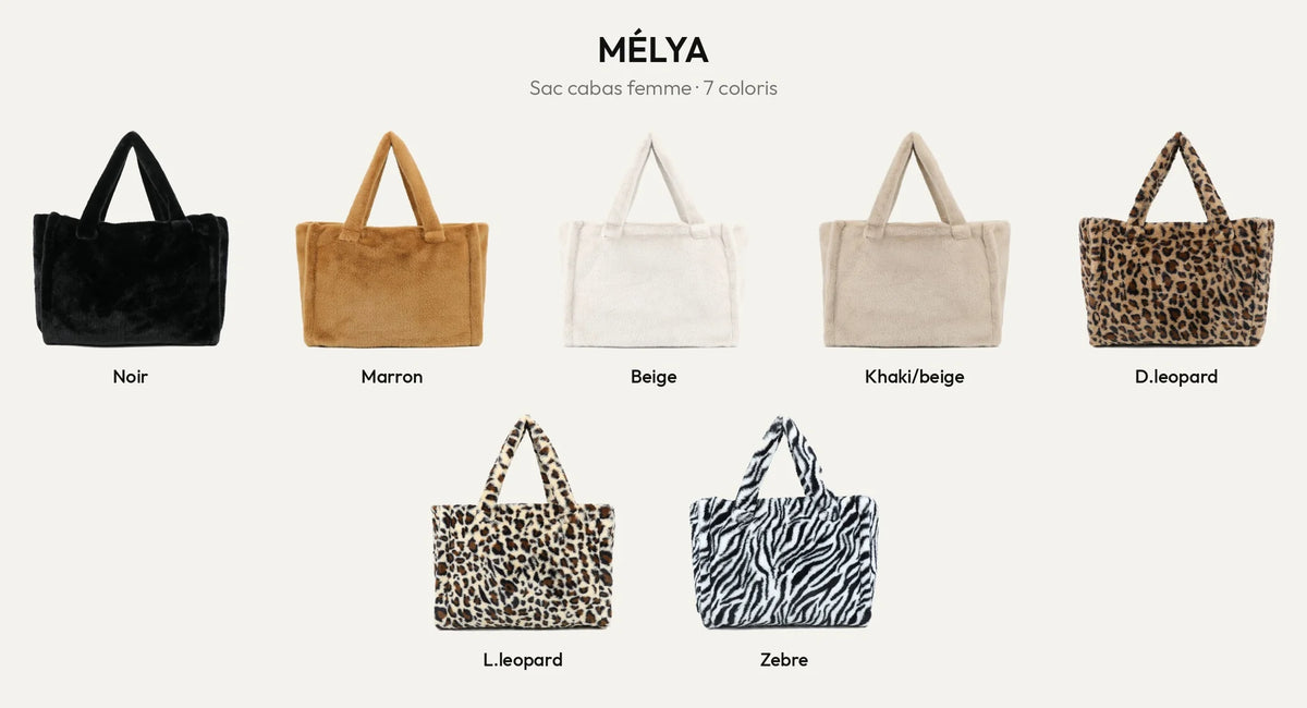 Sac cabas Mélya en fausse fourrure dans ses 7 coloris – Gallantry Paris – réf. DG-5802